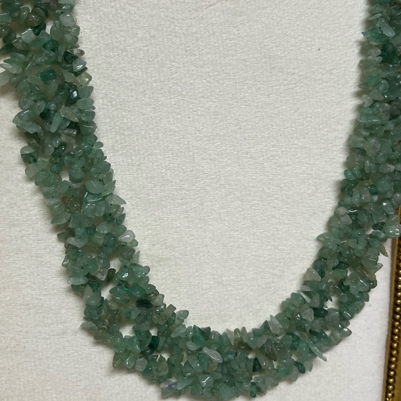 Necklace-Avertine nugget, NWOT, shades of green, 18”, 925 clasp, weighted 2.7 oz - Picture 5 of 14